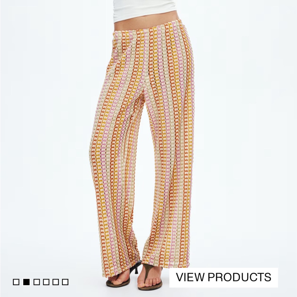 NWT H&M Crochet-Look Pants
